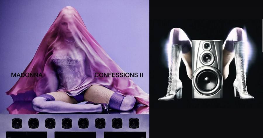 Our Mirrored Sound System and Speakers for Madonna's Confessions II album cover